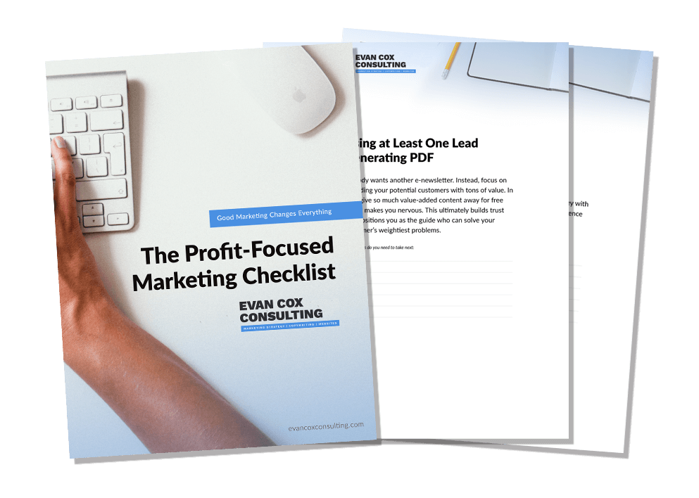 Profit Focused Marketing Checklist mockup