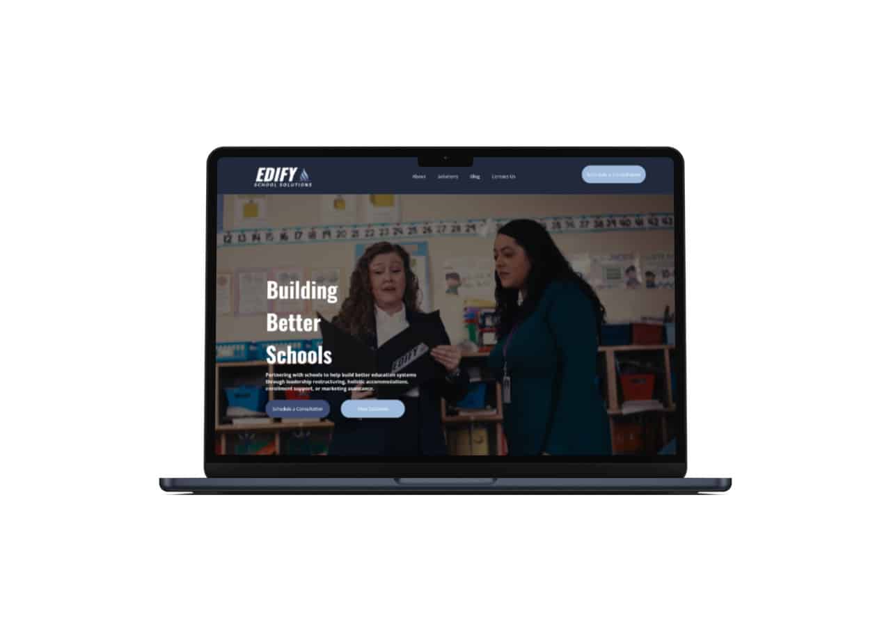 Edify School Solutions website mockup
