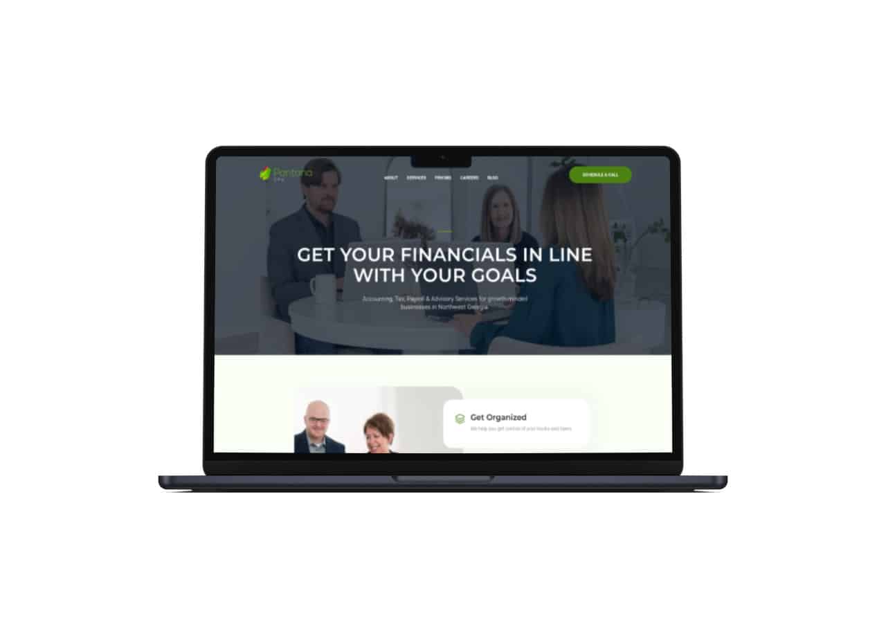 Pantana CPA website mockup