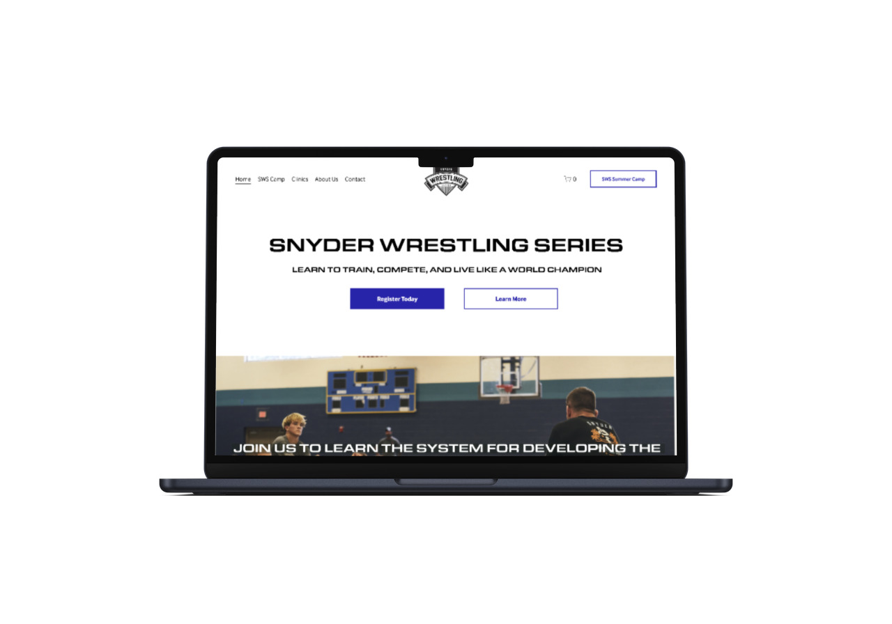 Snyder Wrestling website mockup