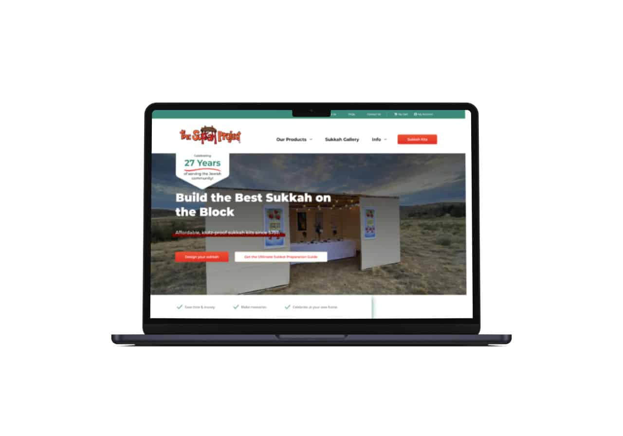 Sukkot website mockup